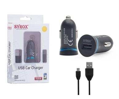 SYROX C28 ARAÇ İÇİ 1.0A ŞARJ MİCRO USB TÜM MODELLERE UYUMLU C28