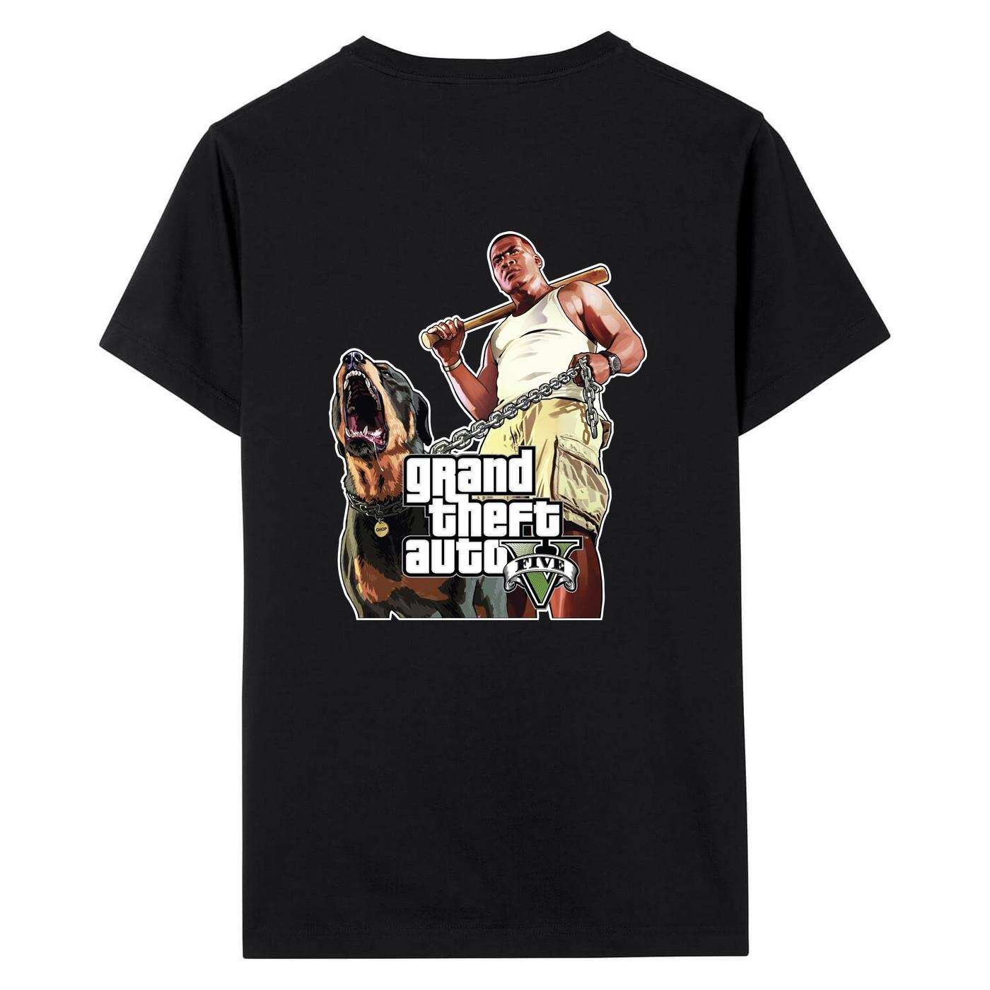 GTA 5  BASKILI T-SHİRT - XL BEDEN - SİYAH - MOOD Mood Oyun