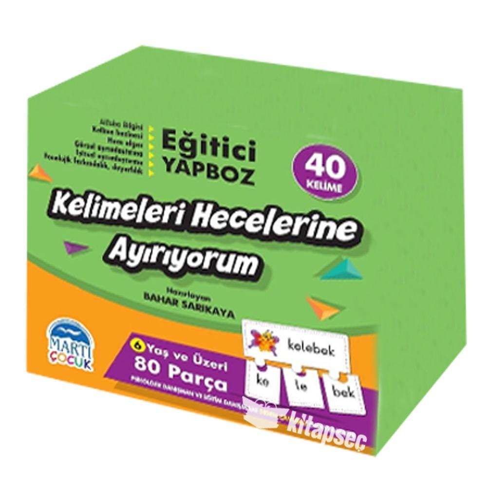 MARTI ÇOCUK KELİMELERİ HECELERİNE AYIRIYORUM EĞİTİCİ YAPBOZ
