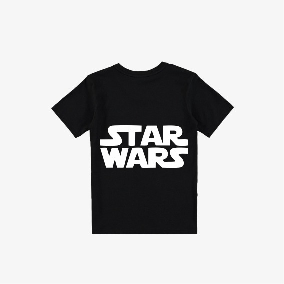 STAR WARS BASKILI T-SHİRT -XS  BEDEN - SİYAH - MOOD Mood Oyun