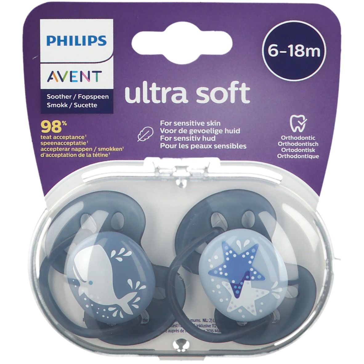 Philips Avent Ultra Soft Emzik 6-18 Ay Erkek