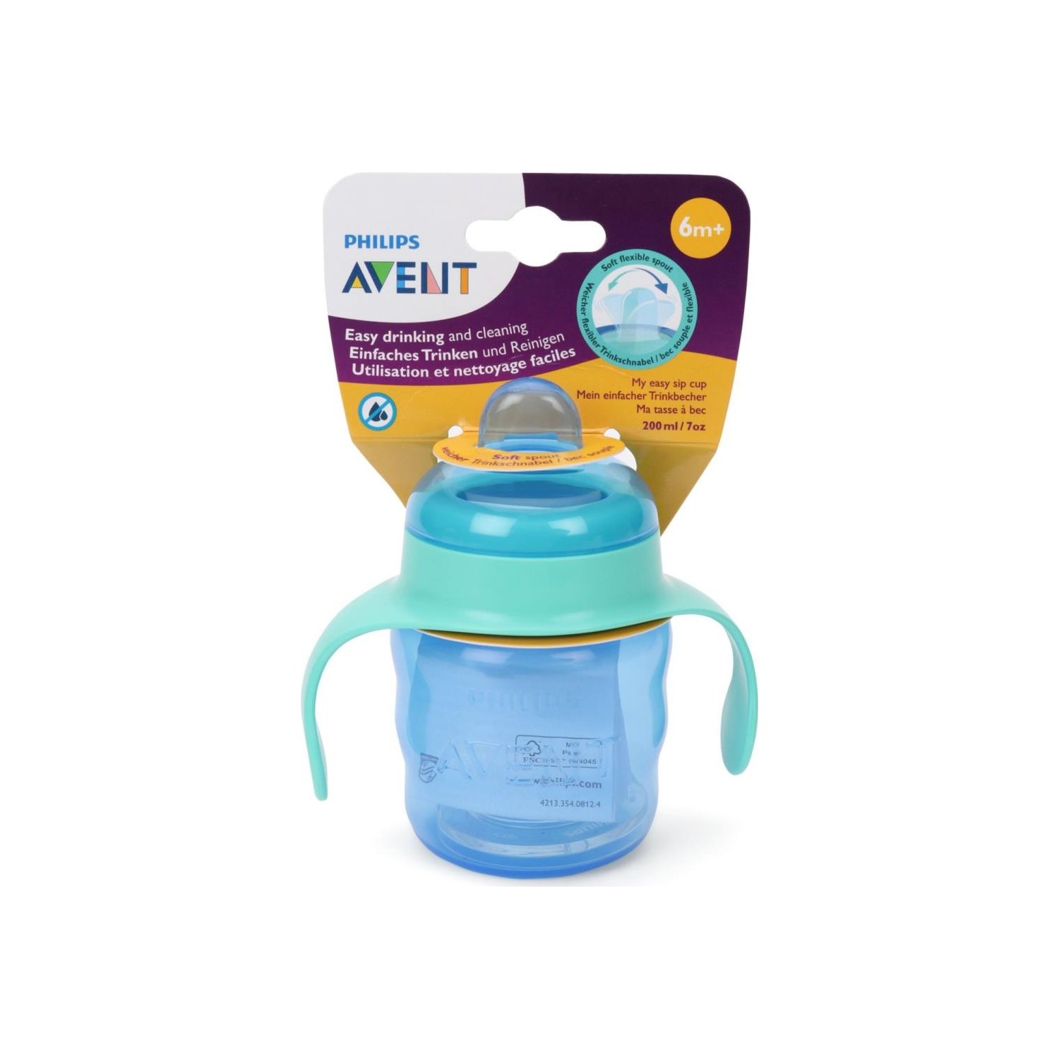 Philips Avent  Damlatmaz Bardak 200 ml 6 ay+ Mavi