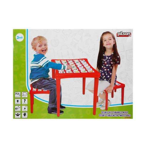 Pilsan Story Iki Tabureli Masa Kirmizi